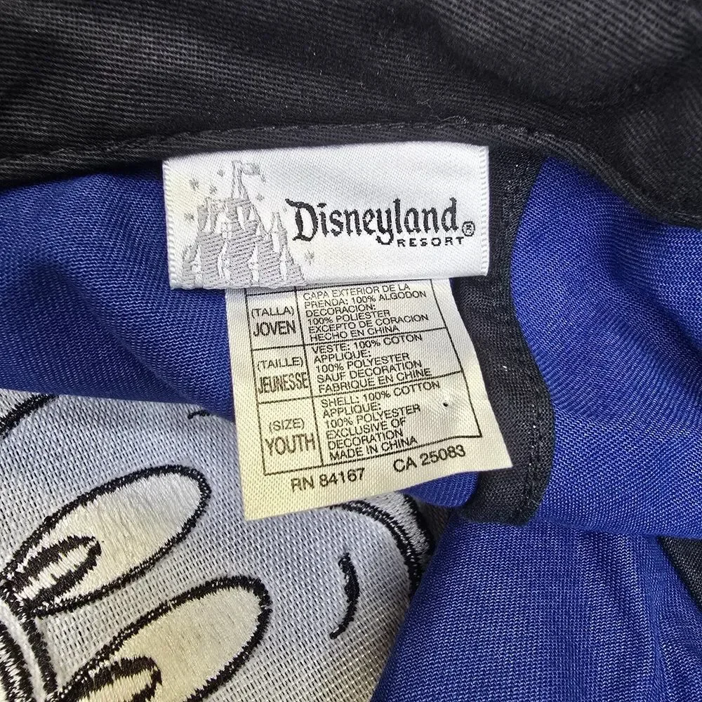 Vtg Youth Mickey Mouse Hat Ears Disney World Land Parks Signed Cap RARE snapback